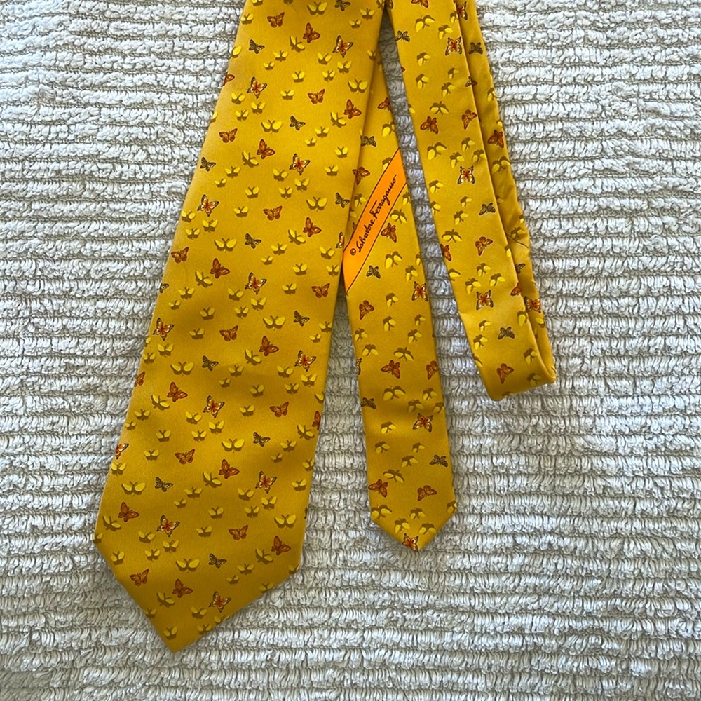 Vintage Ferragamo silk tie.